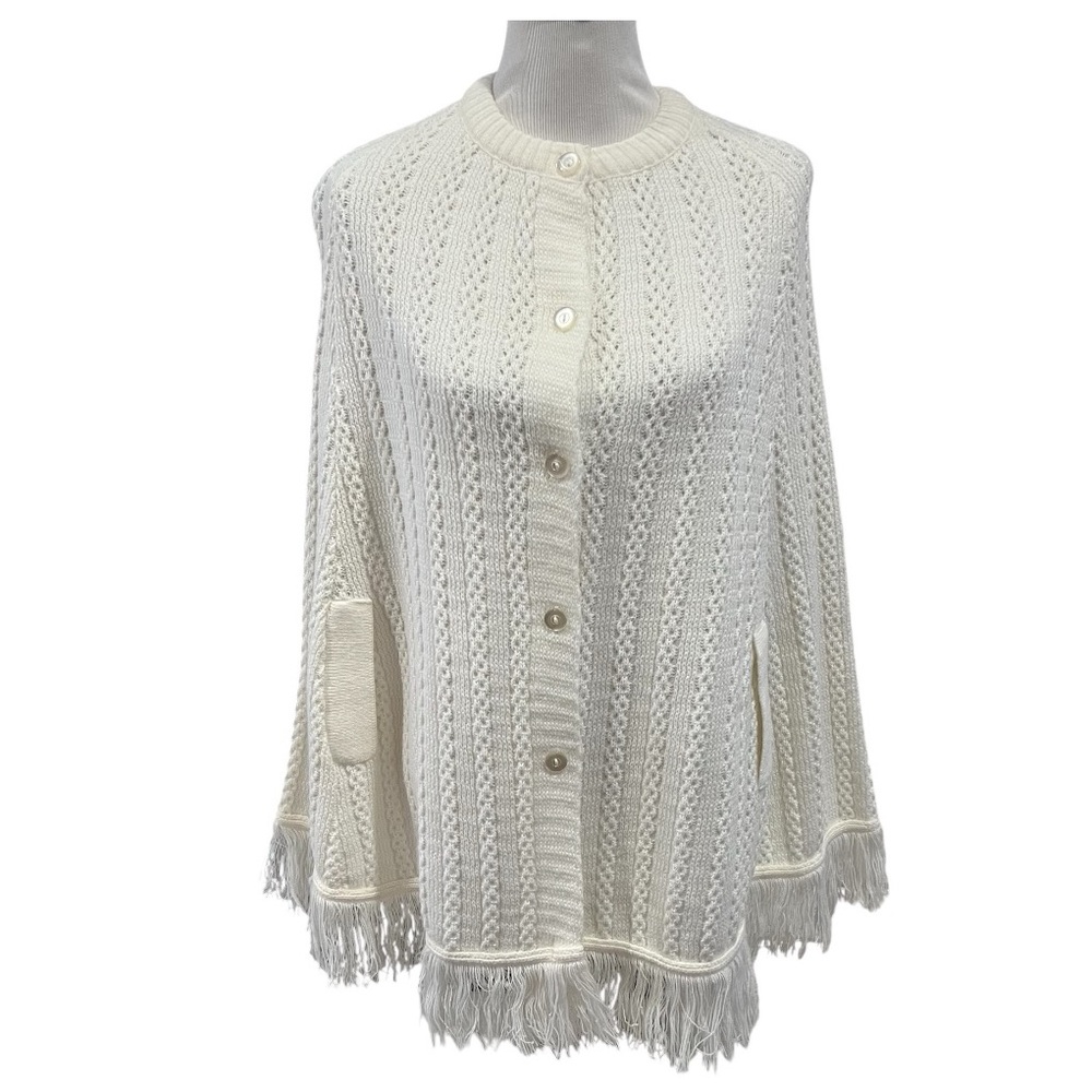 Jolie Knitwear 60s Vintage Acrylic Cape Poncho